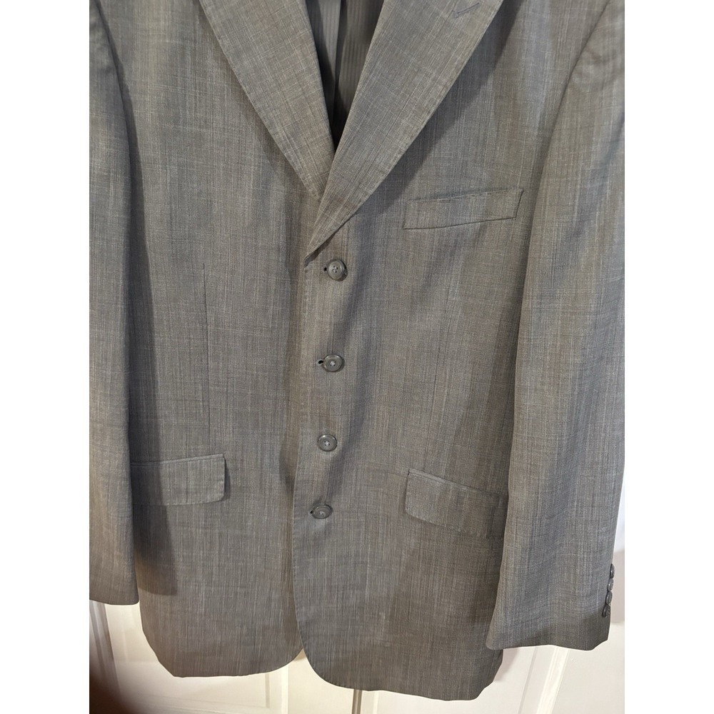 Ferera Superlux Super 150's Style 365 Suit Jacket And  Vest Gray Size 40